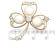 Victorian clover brooch size