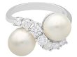 Cultured Pearl and Diamond Ring
