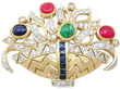 1960s gemstone brooch