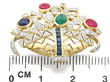 1960s gemstone brooch size