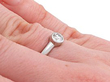 Bezel Set Diamond Solitaire Wearing 
