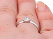 Wearing Bezel Set Diamond Solitaire