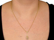 Antique Gold and Seed Pearl Necklace wearing
