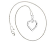 Diamond Heart Pendant in White Gold