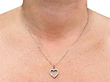 Diamond Heart Pendant in White Gold