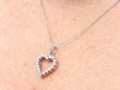 Diamond Heart Pendant in White Gold