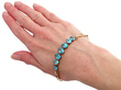 wearing a zircon bracelet