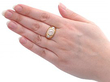 diamond style signet ring wearing