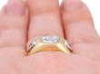 diamond style signet ring wearing