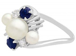 Vintage Pearl and Sapphire Ring