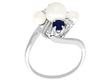 Vintage Pearl and Sapphire Ring