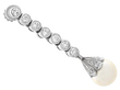 Diamond and Pearl Drop Earrings