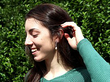 Vintage Diamond and Pearl Drop Earrings Wearing
