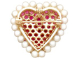 ruby heart brooch reverse