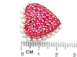 ruby heart brooch size 