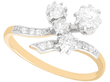 Antique Diamond Dress Ring in Yellow Gold