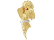 Gold Dog Brooch