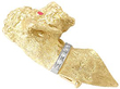 Gold Dog Brooch