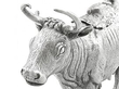Silver cow creamers detail 