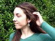 Victorian Emerald Earrings Wearing