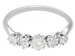 antique five stone diamond ring
