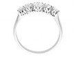 antique five stone diamond ring