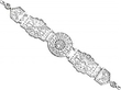  Art Deco 1940s vintage Platinum Diamond Bracelet