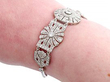Platinum Diamond Bracelet Art Deco wearing wrist 