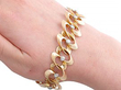 French vintage diamond and yellow gold bracelet wearing 