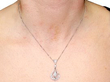 Antique Diamond Pendant Being Worn