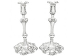 Cast Silver Candlesticks 