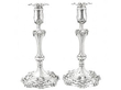 Cast Silver Candlesticks 