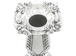 Cast Silver Candlesticks 