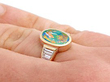Vintage Opal and Diamond Gold Ring