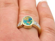 Vintage Opal and Diamond Gold Ring