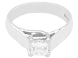 princess cut engagement ring white gold
