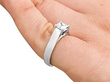 princess cut engagement ring white gold wearing