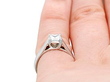 princess cut engagement ring white gold wearing