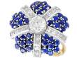 vintage sapphire and diamond cocktail ring for sale