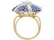 vintage sapphire and diamond cocktail ring for sale