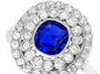 Natural Sapphire and Diamond Ring in white gold