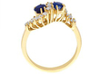 Sapphire and Diamond Twist Ring 