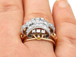1950s diamond dress ring wearing 