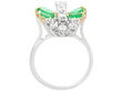 Unusual Diamond and Emerald Ring