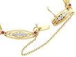 Vintage Ruby and Diamond Bracelet in Yellow Gold open