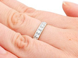platinum full diamond eternity ring close up