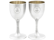 Silver Wine Goblets Engraved