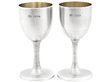 Silver Wine Goblets Engraved