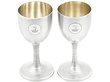 Silver Wine Goblets Engraved
