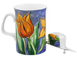 Antique Candle Wick Trimmer next to a mug